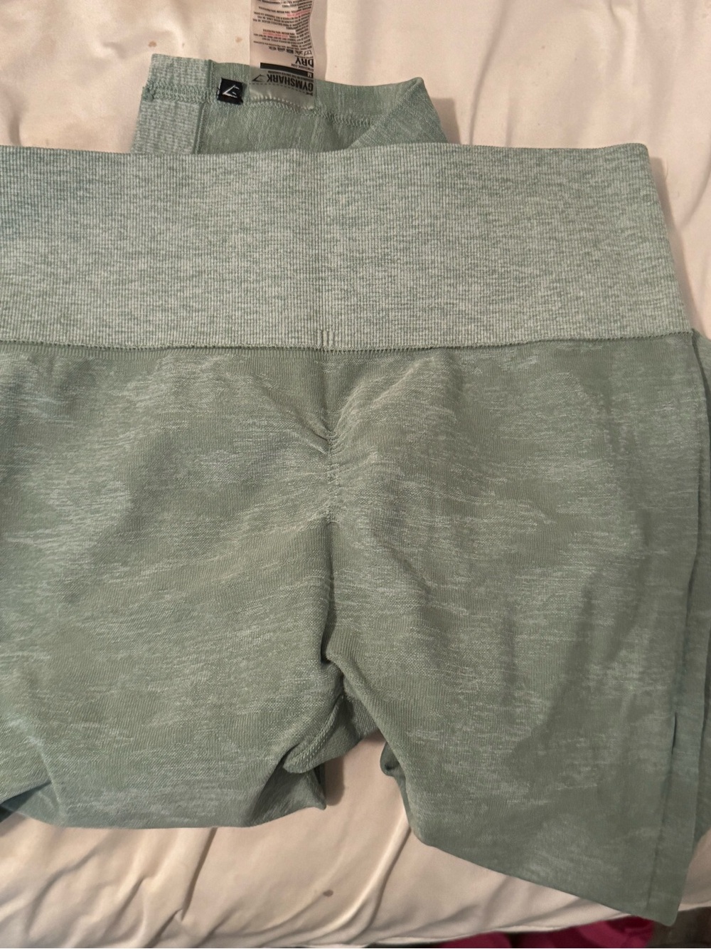 Gymshark Seamless High-Waist Active Shorts in Sage Green